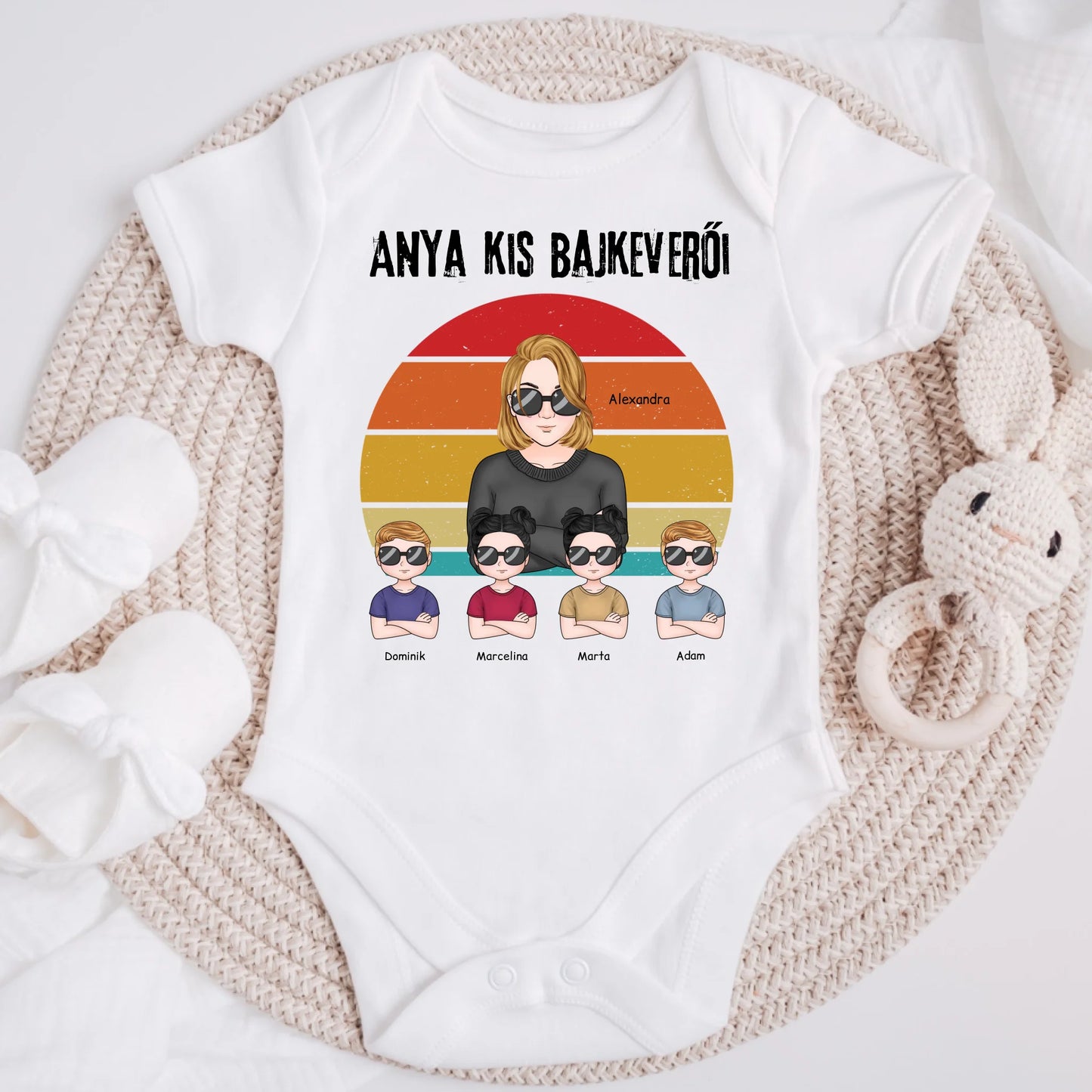 Póló Mintával Anyának És Gyerekeknek – Kis Banda – Anyák Napi Ajándék – #2841