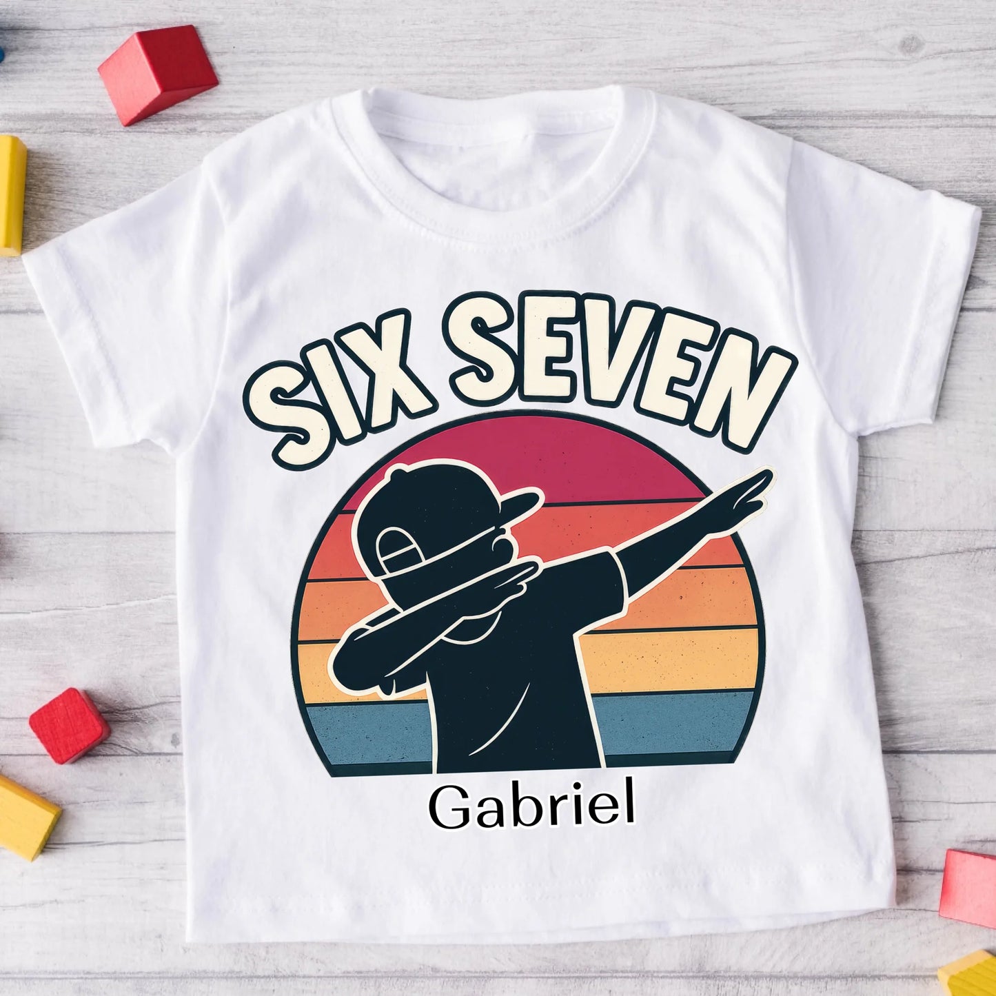 Gyerek póló 67-es mintával – six seven – személyre szabható #8421