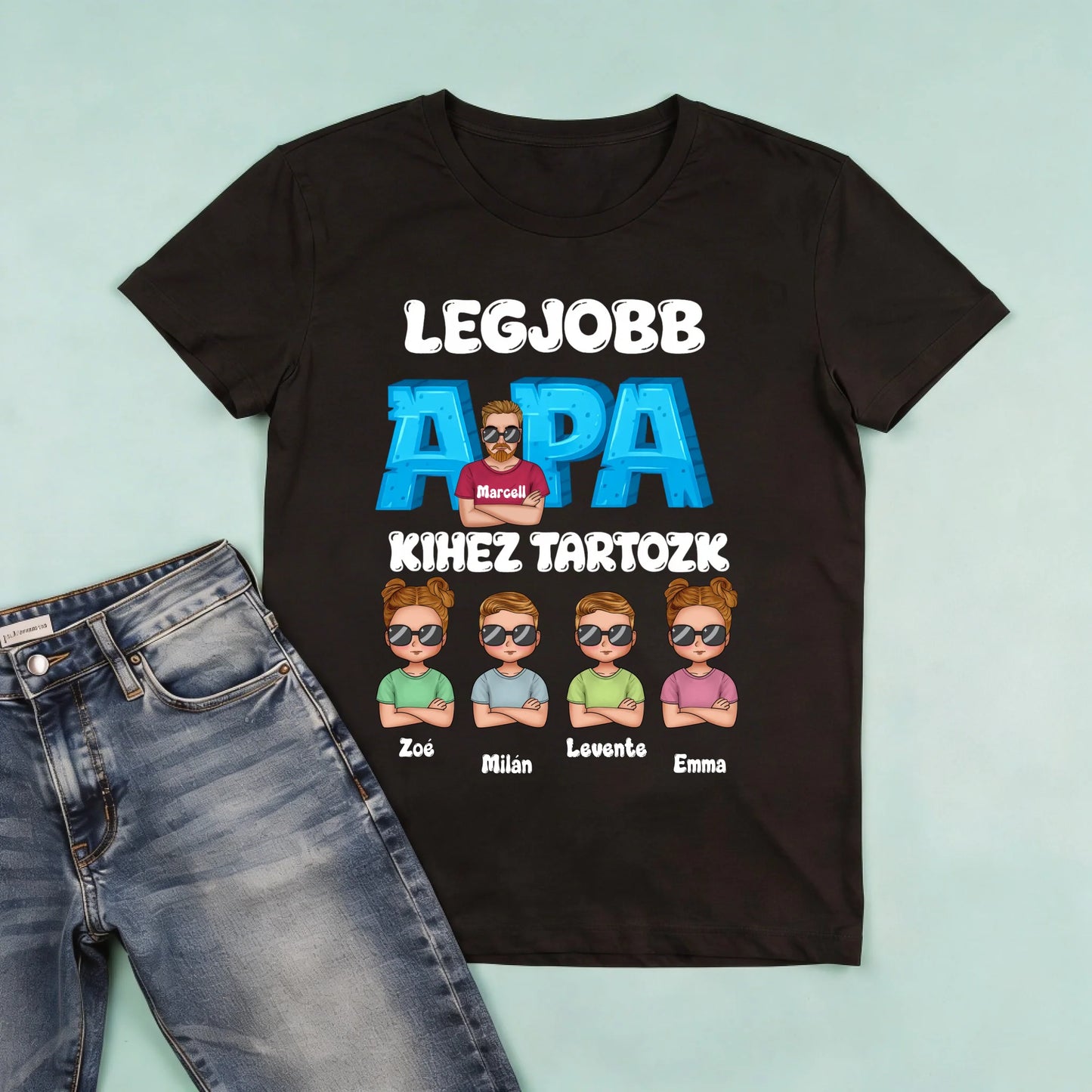 męska czarna koszulka przód