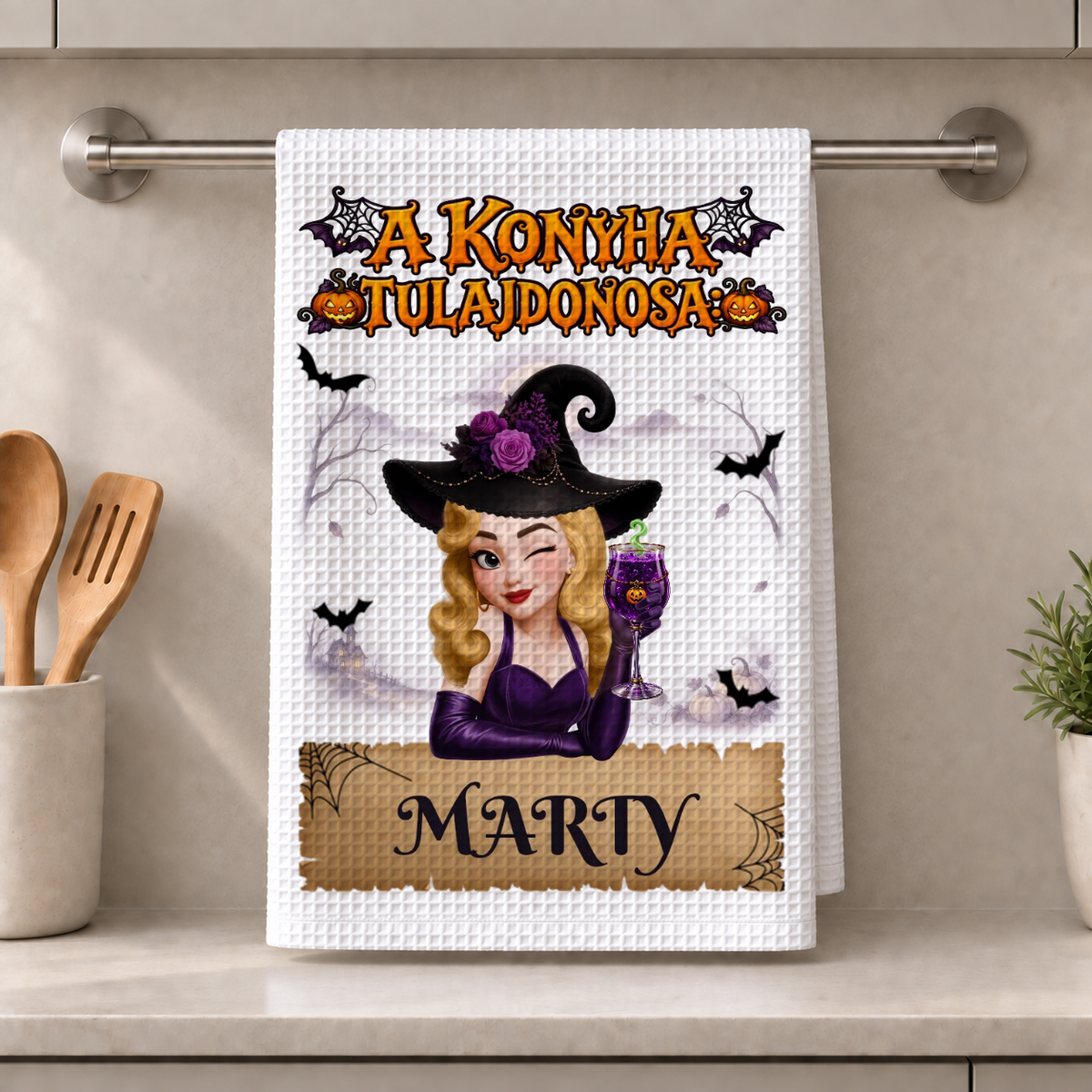 Konyharuha (törlő) – ez a konyha a következőhöz tartozik – Személyre szabott halloweeni ajándék #500972